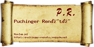 Puchinger Renátó névjegykártya