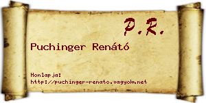 Puchinger Renátó névjegykártya